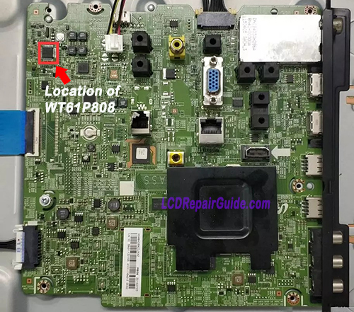 repair samsung smart led tv mainboard mcu wt61p808