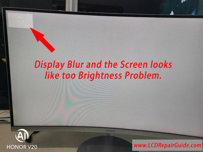 samsung curved led tv screen blur problem