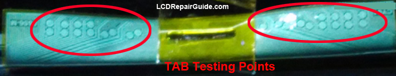 TAB COF testing voltage points