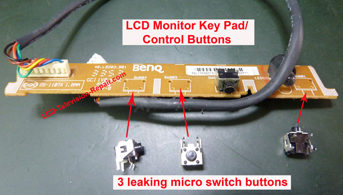 lcd monitor control panel and key pad